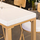 White Glam Style Bar Table Wood Rectangular Bar Table with Metal Base Clearhalo 'Bar Furniture' 'Bar Tables' 'bar_tables' 'furn' 'furn_bar_tables' 'Furniture' 'furniture_bar_tables' 'Kitchen & Dining Furniture' 4463263