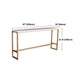 White Glam Style Bar Table Wood Rectangular Bar Table with Metal Base Clearhalo 'Bar Furniture' 'Bar Tables' 'bar_tables' 'furn' 'furn_bar_tables' 'Furniture' 'furniture_bar_tables' 'Kitchen & Dining Furniture' 4463271