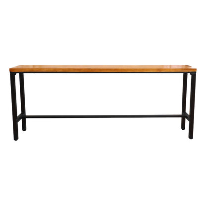 Brown Modern Style Bar Table in Metal and Wood Indoor Bar Counter Without Chairs Clearhalo 'Bar Furniture' 'Bar Tables' 'bar_tables' 'furn' 'furn_bar_tables' 'Furniture' 'furniture_bar_tables' 'Kitchen & Dining Furniture' 4463282
