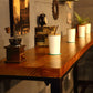 Brown Modern Style Bar Table in Metal and Wood Indoor Bar Counter Clearhalo 'Bar Furniture' 'Bar Tables' 'bar_tables' 'furn' 'furn_bar_tables' 'Furniture' 'furniture_bar_tables' 'Kitchen & Dining Furniture' 4463283
