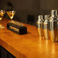 Brown Modern Style Bar Table in Metal and Wood Indoor Bar Counter Clearhalo 'Bar Furniture' 'Bar Tables' 'bar_tables' 'furn' 'furn_bar_tables' 'Furniture' 'furniture_bar_tables' 'Kitchen & Dining Furniture' 4463284
