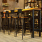 Brown Modern Style Bar Table in Metal and Wood Indoor Bar Counter Clearhalo 'Bar Furniture' 'Bar Tables' 'bar_tables' 'furn' 'furn_bar_tables' 'Furniture' 'furniture_bar_tables' 'Kitchen & Dining Furniture' 4463287