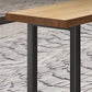 Modern Wood Pub Table with Rectangle Table Top Black Trestle Table with 42-inch Height Clearhalo 'Bar Furniture' 'Bar Tables' 'bar_tables' 'furn' 'furn_bar_tables' 'Furniture' 'furniture_bar_tables' 'Kitchen & Dining Furniture' 4463321