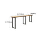 Modern Wood Pub Table with Rectangle Table Top Black Trestle Table with 42-inch Height Clearhalo 'Bar Furniture' 'Bar Tables' 'bar_tables' 'furn' 'furn_bar_tables' 'Furniture' 'furniture_bar_tables' 'Kitchen & Dining Furniture' 4463325