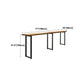 Modern Wood Pub Table with Rectangle Table Top Black Trestle Table with 42-inch Height Clearhalo 'Bar Furniture' 'Bar Tables' 'bar_tables' 'furn' 'furn_bar_tables' 'Furniture' 'furniture_bar_tables' 'Kitchen & Dining Furniture' 4463329