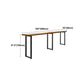 Modern Wood Pub Table with Rectangle Table Top Black Trestle Table with 42-inch Height Clearhalo 'Bar Furniture' 'Bar Tables' 'bar_tables' 'furn' 'furn_bar_tables' 'Furniture' 'furniture_bar_tables' 'Kitchen & Dining Furniture' 4463333