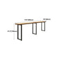 Modern Wood Pub Table with Rectangle Table Top Black Trestle Table with 42-inch Height Clearhalo 'Bar Furniture' 'Bar Tables' 'bar_tables' 'furn' 'furn_bar_tables' 'Furniture' 'furniture_bar_tables' 'Kitchen & Dining Furniture' 4463334