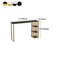 Glam Marble Bar Table with Rectangle Table Top Double Pedestal Table with 42-inch Height Clearhalo 'Bar Furniture' 'Bar Tables' 'bar_tables' 'furn' 'furn_bar_tables' 'Furniture' 'furniture_bar_tables' 'Kitchen & Dining Furniture' 4463353