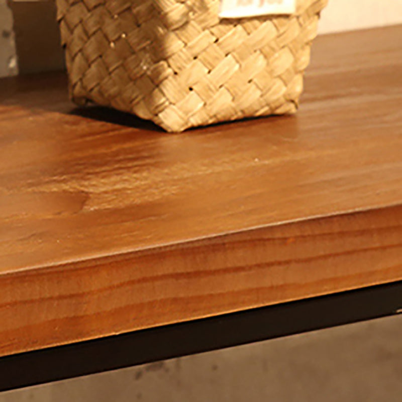 Modern Wood Bar Table with Rectangle Table Top Black Trestle Table with 42-inch Height Clearhalo 'Bar Furniture' 'Bar Tables' 'bar_tables' 'furn' 'furn_bar_tables' 'Furniture' 'furniture_bar_tables' 'Kitchen & Dining Furniture' 4463497