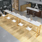 White Glam Style Bar Table in Metal and Wood Bar Indoor Bar Counter 63"L x 15.7"W x 41.3"H Without Chairs Clearhalo 'Bar Furniture' 'Bar Tables' 'bar_tables' 'furn' 'furn_bar_tables' 'Furniture' 'furniture_bar_tables' 'Kitchen & Dining Furniture' 4463511