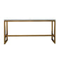 White Glam Style Bar Table in Metal and Wood Bar Indoor Bar Counter Clearhalo 'Bar Furniture' 'Bar Tables' 'bar_tables' 'furn' 'furn_bar_tables' 'Furniture' 'furniture_bar_tables' 'Kitchen & Dining Furniture' 4463515