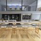 White Glam Style Bar Table in Metal and Wood Bar Indoor Bar Counter Clearhalo 'Bar Furniture' 'Bar Tables' 'bar_tables' 'furn' 'furn_bar_tables' 'Furniture' 'furniture_bar_tables' 'Kitchen & Dining Furniture' 4463518