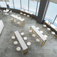 White Glam Style Bar Table in Metal and Wood Bar Indoor Bar Counter Clearhalo 'Bar Furniture' 'Bar Tables' 'bar_tables' 'furn' 'furn_bar_tables' 'Furniture' 'furniture_bar_tables' 'Kitchen & Dining Furniture' 4463519