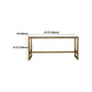White Glam Style Bar Table in Metal and Wood Bar Indoor Bar Counter Clearhalo 'Bar Furniture' 'Bar Tables' 'bar_tables' 'furn' 'furn_bar_tables' 'Furniture' 'furniture_bar_tables' 'Kitchen & Dining Furniture' 4463523