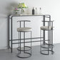 White and Pink Modern Style Bar Table in Wood and Metal Bar Table Milk Tea Shop Bar Table 71"L x 16"W x 43"H Black Without Chairs Clearhalo 'Bar Furniture' 'Bar Tables' 'bar_tables' 'furn' 'furn_bar_tables' 'Furniture' 'furniture_bar_tables' 'Kitchen & Dining Furniture' 4463542