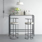 White and Pink Modern Style Bar Table in Wood and Metal Bar Table Milk Tea Shop Bar Table 63"L x 16"W x 43"H Black Without Chairs Clearhalo 'Bar Furniture' 'Bar Tables' 'bar_tables' 'furn' 'furn_bar_tables' 'Furniture' 'furniture_bar_tables' 'Kitchen & Dining Furniture' 4463543