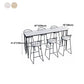 White Modern Style Rectangle Bar Table in Faux Marble and Metal Bar Table, Only Table Clearhalo 'Bar Furniture' 'Bar Tables' 'bar_tables' 'furn' 'furn_bar_tables' 'Furniture' 'furniture_bar_tables' 'Kitchen & Dining Furniture' 4463569