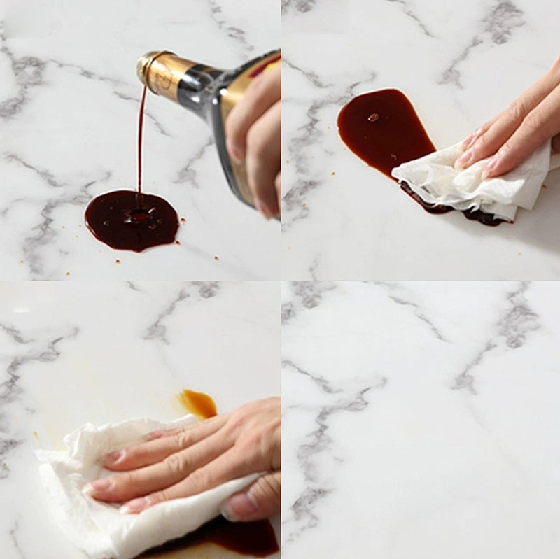 Glam White Marble Pub Table with Rectangle Table Top Trestle Table - 42" H Clearhalo 'Bar Furniture' 'Bar Tables' 'bar_tables' 'furn' 'furn_bar_tables' 'Furniture' 'furniture_bar_tables' 'Kitchen & Dining Furniture' 4463578