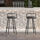 Contemporary Metal Leather Bar Stools Indoor Barstool with Iron Legs and Low Back,1 Piece Clearhalo 'Bar Furniture' 'Bar Stools' 'bar_stools' 'furn' 'furn_bar_stools' 'furniture_bar_stools' 'Kitchen & Dining Furniture' 'kitchen&dining_furn' 'kitchen' 'kitchen_furn' Furniture' 4463596