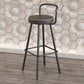 Contemporary Metal Leather Bar Stools Indoor Barstool with Iron Legs and Low Back,1 Piece Clearhalo 'Bar Furniture' 'Bar Stools' 'bar_stools' 'furn' 'furn_bar_stools' 'furniture_bar_stools' 'Kitchen & Dining Furniture' 'kitchen&dining_furn' 'kitchen' 'kitchen_furn' Furniture' 4463599