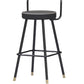 Contemporary Metal Leather Bar Stools Indoor Barstool with Iron Legs and Low Back,1 Piece Clearhalo 'Bar Furniture' 'Bar Stools' 'bar_stools' 'furn' 'furn_bar_stools' 'furniture_bar_stools' 'Kitchen & Dining Furniture' 'kitchen&dining_furn' 'kitchen' 'kitchen_furn' Furniture' 4463600