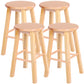 Contemporary Solid Wood Barstools Indoor Bar Stool with Wood Seat and Footrest Wood 4 Piece Set Clearhalo 'Bar Furniture' 'Bar Stools' 'bar_stools' 'furn' 'furn_bar_stools' 'furniture_bar_stools' 'Kitchen & Dining Furniture' 'kitchen&dining_furn' 'kitchen' 'kitchen_furn' Furniture' 4463629
