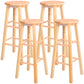 Contemporary Solid Wood Barstools Indoor Bar Stool with Wood Seat and Footrest Wood 4 Piece Set Clearhalo 'Bar Furniture' 'Bar Stools' 'bar_stools' 'furn' 'furn_bar_stools' 'furniture_bar_stools' 'Kitchen & Dining Furniture' 'kitchen&dining_furn' 'kitchen' 'kitchen_furn' Furniture' 4463633