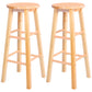 Contemporary Solid Wood Barstools Indoor Bar Stool with Wood Seat and Footrest Wood 2 Piece Set Clearhalo 'Bar Furniture' 'Bar Stools' 'bar_stools' 'furn' 'furn_bar_stools' 'furniture_bar_stools' 'Kitchen & Dining Furniture' 'kitchen&dining_furn' 'kitchen' 'kitchen_furn' Furniture' 4463634
