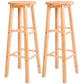 Contemporary Solid Wood Barstools Indoor Bar Stool with Wood Seat and Footrest Wood 2 Piece Set Extra Tall Stool(35"H) Clearhalo 'Bar Furniture' 'Bar Stools' 'bar_stools' 'furn' 'furn_bar_stools' 'furniture_bar_stools' 'Kitchen & Dining Furniture' 'kitchen&dining_furn' 'kitchen' 'kitchen_furn' Furniture' 4463639