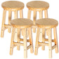 Contemporary Solid Wood Barstools Indoor Bar Stool with Wood Seat and Footrest Natural 4 Piece Set Clearhalo 'Bar Furniture' 'Bar Stools' 'bar_stools' 'furn' 'furn_bar_stools' 'furniture_bar_stools' 'Kitchen & Dining Furniture' 'kitchen&dining_furn' 'kitchen' 'kitchen_furn' Furniture' 4463640