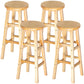 Contemporary Solid Wood Barstools Indoor Bar Stool with Wood Seat and Footrest Natural 4 Piece Set Clearhalo 'Bar Furniture' 'Bar Stools' 'bar_stools' 'furn' 'furn_bar_stools' 'furniture_bar_stools' 'Kitchen & Dining Furniture' 'kitchen&dining_furn' 'kitchen' 'kitchen_furn' Furniture' 4463642