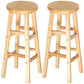 Contemporary Solid Wood Barstools Indoor Bar Stool with Wood Seat and Footrest Natural 2 Piece Set Clearhalo 'Bar Furniture' 'Bar Stools' 'bar_stools' 'furn' 'furn_bar_stools' 'furniture_bar_stools' 'Kitchen & Dining Furniture' 'kitchen&dining_furn' 'kitchen' 'kitchen_furn' Furniture' 4463643