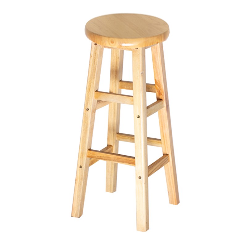 Contemporary Solid Wood Barstools Indoor Bar Stool with Wood Seat and Footrest Natural 1 Piece Clearhalo 'Bar Furniture' 'Bar Stools' 'bar_stools' 'furn' 'furn_bar_stools' 'furniture_bar_stools' 'Kitchen & Dining Furniture' 'kitchen&dining_furn' 'kitchen' 'kitchen_furn' Furniture' 4463644