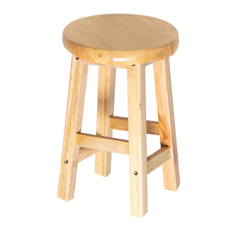 Contemporary Solid Wood Barstools Indoor Bar Stool with Wood Seat and Footrest Natural 1 Piece Short Stool(20"H) Clearhalo 'Bar Furniture' 'Bar Stools' 'bar_stools' 'furn' 'furn_bar_stools' 'furniture_bar_stools' 'Kitchen & Dining Furniture' 'kitchen&dining_furn' 'kitchen' 'kitchen_furn' Furniture' 4463645