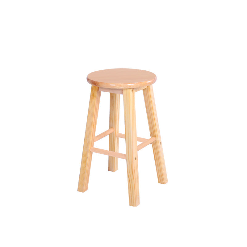 Contemporary Solid Wood Barstools Indoor Bar Stool with Wood Seat and Footrest Wood 1 Piece Clearhalo 'Bar Furniture' 'Bar Stools' 'bar_stools' 'furn' 'furn_bar_stools' 'furniture_bar_stools' 'Kitchen & Dining Furniture' 'kitchen&dining_furn' 'kitchen' 'kitchen_furn' Furniture' 4463647