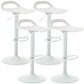 Industrial Style Bar-stool Metal Leg with Adjustable Height Bucket Seat Barstool White 4 Piece Set Clearhalo 'Bar Furniture' 'Bar Stools' 'bar_stools' 'furn' 'furn_bar_stools' 'furniture_bar_stools' 'Kitchen & Dining Furniture' 'kitchen&dining_furn' 'kitchen' 'kitchen_furn' Furniture' 4463750