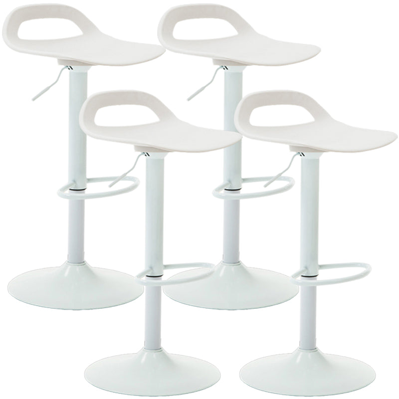 Industrial Style Bar-stool Metal Leg with Adjustable Height Bucket Seat Barstool White 4 Piece Set Clearhalo 'Bar Furniture' 'Bar Stools' 'bar_stools' 'furn' 'furn_bar_stools' 'furniture_bar_stools' 'Kitchen & Dining Furniture' 'kitchen&dining_furn' 'kitchen' 'kitchen_furn' Furniture' 4463750