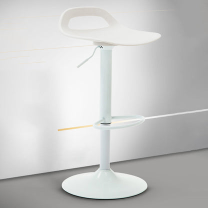 Industrial Style Bar-stool Metal Leg with Adjustable Height Bucket Seat Barstool White 1 Piece Clearhalo 'Bar Furniture' 'Bar Stools' 'bar_stools' 'furn' 'furn_bar_stools' 'furniture_bar_stools' 'Kitchen & Dining Furniture' 'kitchen&dining_furn' 'kitchen' 'kitchen_furn' Furniture' 4463751