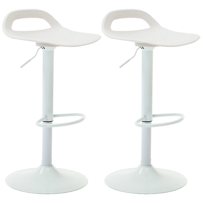 Industrial Style Bar-stool Metal Leg with Adjustable Height Bucket Seat Barstool White 2 Piece Set Clearhalo 'Bar Furniture' 'Bar Stools' 'bar_stools' 'furn' 'furn_bar_stools' 'furniture_bar_stools' 'Kitchen & Dining Furniture' 'kitchen&dining_furn' 'kitchen' 'kitchen_furn' Furniture' 4463754