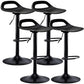 Industrial Style Bar-stool Metal Leg with Adjustable Height Bucket Seat Barstool Black 4 Piece Set Clearhalo 'Bar Furniture' 'Bar Stools' 'bar_stools' 'furn' 'furn_bar_stools' 'furniture_bar_stools' 'Kitchen & Dining Furniture' 'kitchen&dining_furn' 'kitchen' 'kitchen_furn' Furniture' 4463756