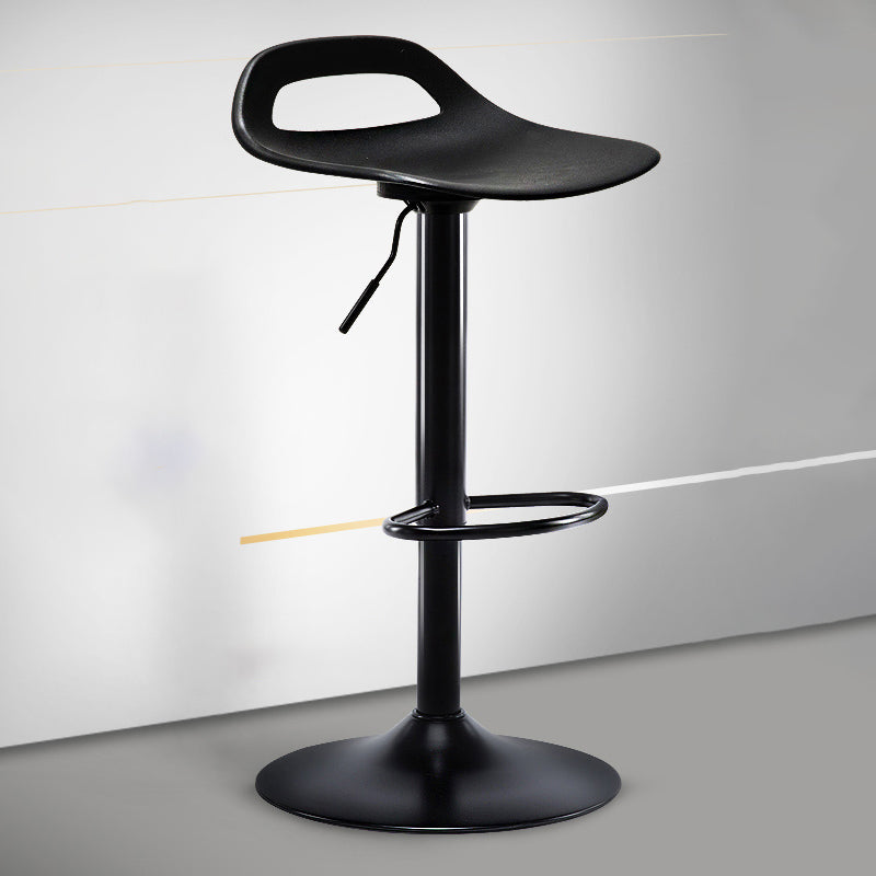 Industrial Style Bar-stool Metal Leg with Adjustable Height Bucket Seat Barstool Black 1 Piece Clearhalo 'Bar Furniture' 'Bar Stools' 'bar_stools' 'furn' 'furn_bar_stools' 'furniture_bar_stools' 'Kitchen & Dining Furniture' 'kitchen&dining_furn' 'kitchen' 'kitchen_furn' Furniture' 4463757