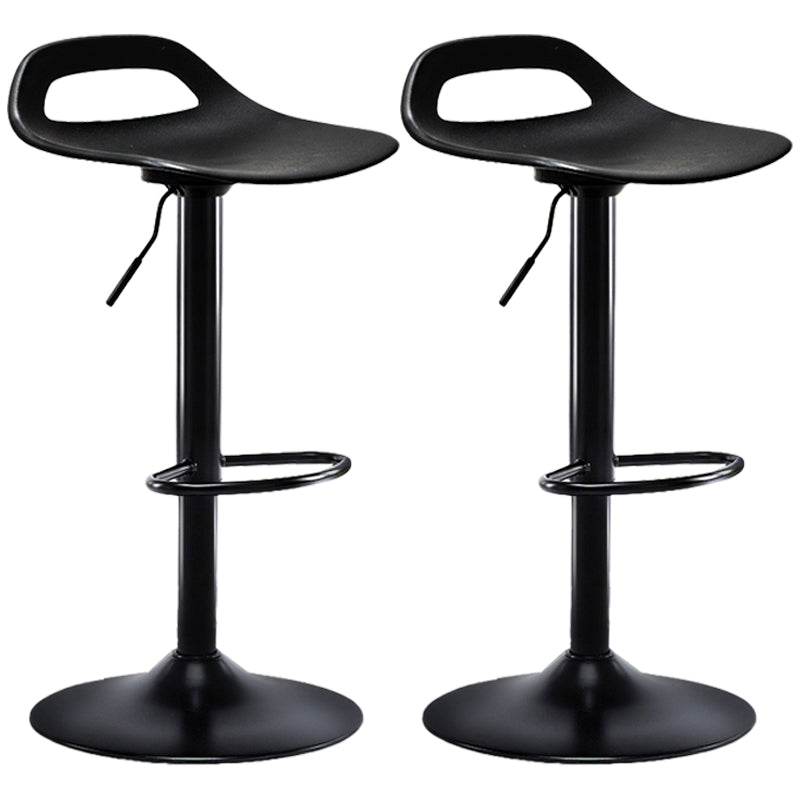 Industrial Style Bar-stool Metal Leg with Adjustable Height Bucket Seat Barstool Black 2 Piece Set Clearhalo 'Bar Furniture' 'Bar Stools' 'bar_stools' 'furn' 'furn_bar_stools' 'furniture_bar_stools' 'Kitchen & Dining Furniture' 'kitchen&dining_furn' 'kitchen' 'kitchen_furn' Furniture' 4463760