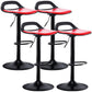 Industrial Style Bar-stool Metal Leg with Adjustable Height Bucket Seat Barstool Rose Red 4 Piece Set Clearhalo 'Bar Furniture' 'Bar Stools' 'bar_stools' 'furn' 'furn_bar_stools' 'furniture_bar_stools' 'Kitchen & Dining Furniture' 'kitchen&dining_furn' 'kitchen' 'kitchen_furn' Furniture' 4463762