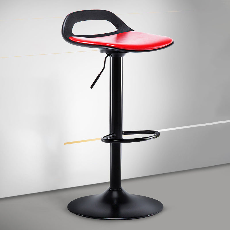 Industrial Style Bar-stool Metal Leg with Adjustable Height Bucket Seat Barstool Rose Red 1 Piece Clearhalo 'Bar Furniture' 'Bar Stools' 'bar_stools' 'furn' 'furn_bar_stools' 'furniture_bar_stools' 'Kitchen & Dining Furniture' 'kitchen&dining_furn' 'kitchen' 'kitchen_furn' Furniture' 4463764