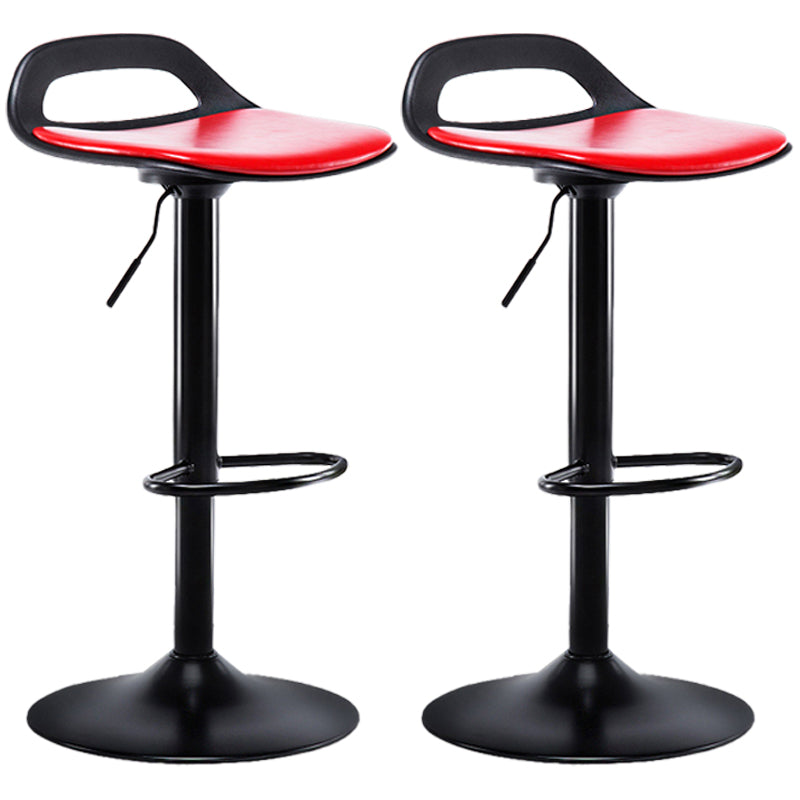 Industrial Style Bar-stool Metal Leg with Adjustable Height Bucket Seat Barstool Rose Red 2 Piece Set Clearhalo 'Bar Furniture' 'Bar Stools' 'bar_stools' 'furn' 'furn_bar_stools' 'furniture_bar_stools' 'Kitchen & Dining Furniture' 'kitchen&dining_furn' 'kitchen' 'kitchen_furn' Furniture' 4463766