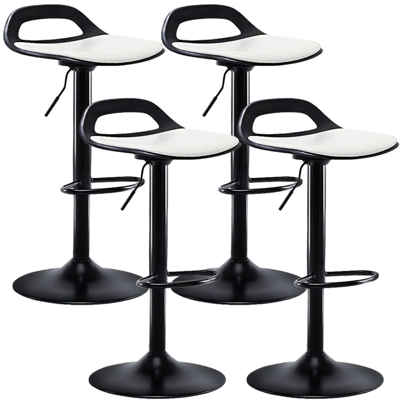 Industrial Style Bar-stool Metal Leg with Adjustable Height Bucket Seat Barstool Textured White 4 Piece Set Clearhalo 'Bar Furniture' 'Bar Stools' 'bar_stools' 'furn' 'furn_bar_stools' 'furniture_bar_stools' 'Kitchen & Dining Furniture' 'kitchen&dining_furn' 'kitchen' 'kitchen_furn' Furniture' 4463767