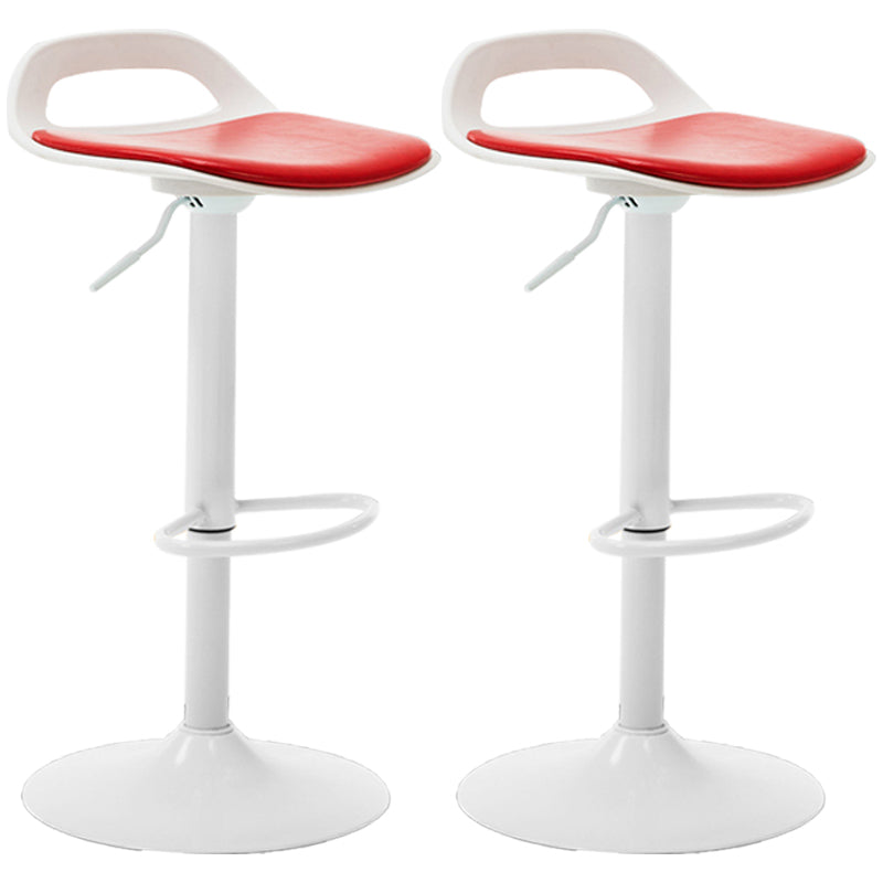 Industrial Style Bar-stool Metal Leg with Adjustable Height Bucket Seat Barstool Red 2 Piece Set Clearhalo 'Bar Furniture' 'Bar Stools' 'bar_stools' 'furn' 'furn_bar_stools' 'furniture_bar_stools' 'Kitchen & Dining Furniture' 'kitchen&dining_furn' 'kitchen' 'kitchen_furn' Furniture' 4463772