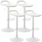 Industrial Style Bar-stool Metal Leg with Adjustable Height Bucket Seat Barstool Gloss White 4 Piece Set Clearhalo 'Bar Furniture' 'Bar Stools' 'bar_stools' 'furn' 'furn_bar_stools' 'furniture_bar_stools' 'Kitchen & Dining Furniture' 'kitchen&dining_furn' 'kitchen' 'kitchen_furn' Furniture' 4463773