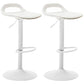 Industrial Style Bar-stool Metal Leg with Adjustable Height Bucket Seat Barstool Gloss White 2 Piece Set Clearhalo 'Bar Furniture' 'Bar Stools' 'bar_stools' 'furn' 'furn_bar_stools' 'furniture_bar_stools' 'Kitchen & Dining Furniture' 'kitchen&dining_furn' 'kitchen' 'kitchen_furn' Furniture' 4463775