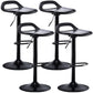 Industrial Style Bar-stool Metal Leg with Adjustable Height Bucket Seat Barstool Textured Black 4 Piece Set Clearhalo 'Bar Furniture' 'Bar Stools' 'bar_stools' 'furn' 'furn_bar_stools' 'furniture_bar_stools' 'Kitchen & Dining Furniture' 'kitchen&dining_furn' 'kitchen' 'kitchen_furn' Furniture' 4463776